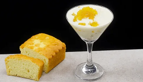 postre de piña con crema de leche