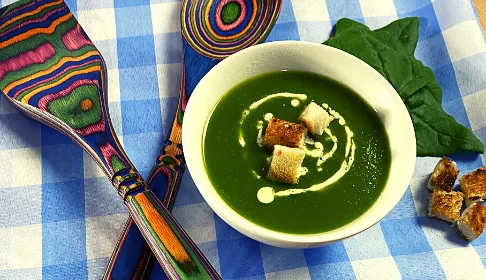 crema de espinaca con zanahoria