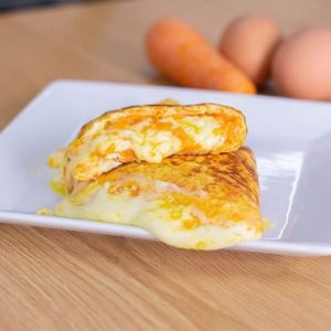 Omelette de zanahoria y queso